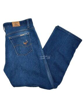 Vtg 70's Chaps Taylor Togs Stretch USA Made Embroidered Deer Relaxed Fit Jeans